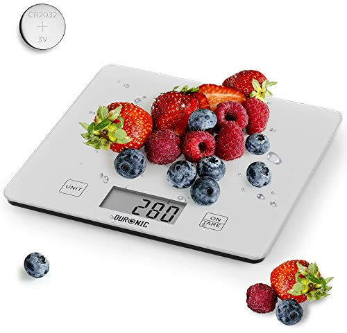 Duronic Digital Kitchen Scales KS1080 Digital Cooking Scales, Food Weighing Balance, Postal Scale, Electronic Weighing Scale for Kitchen, Baking Scale for Cooking, Pet Food, School, Office