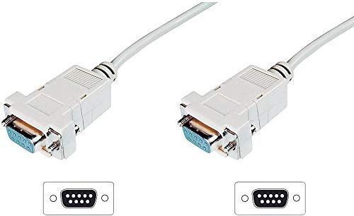 DIGITUS Null-Modem Kabel - D-Sub 9 zu D-Sub 9 - Buchse zu Buchse - 3.0m Anschluss-Kabel - Beige