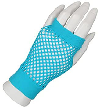 Orlob Kurze Netzhandschuhe fingerlos, Farbe:türkis