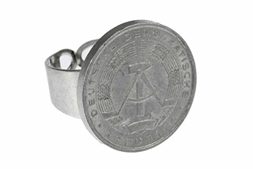 Miniblings 10 Pfennig DDR Ring Groschen Ostalgie Münze Hammer Sichel neu | Alltagstauglich, sorgfältig in Berlin gemacht, ein Stück mit Persönlichkeit