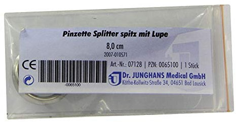 PINZETTE Splitter spitz mit Lupe 8 cm 1 St