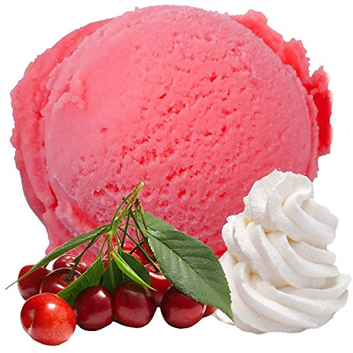 Amarena Sahne Kirsch Geschmack Eispulver VEGAN - OHNE ZUCKER - LAKTOSEFREI - GLUTENFREI - FETTARM, auch für Diabetiker Milcheis Softeispulver Speiseeispulver Gino Gelati (1 kg)