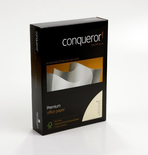 Conqueror A4 Premium Paper 100gsm - Size: A4 - Colour: Oyster - Finish: Wove Watermark - Amount: 500 Sheets