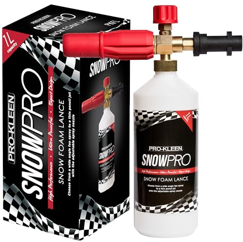 Pro-Kleen Snow Foam Lance for Karcher Compatible K2–K7, Quick Connect Foam Cannon Gun, Adjustable Foam & Jet Spray, Heavy Duty Brass Fittings, Car Wash Pre-Wash Cleaner