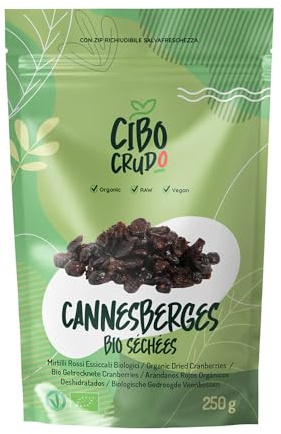 Arandanos Secos Ecológicos - 250g. Arándano Canadiense. Arándanos Secos Naturales. Frutos Rojos Deshidratados de Primera calidad.