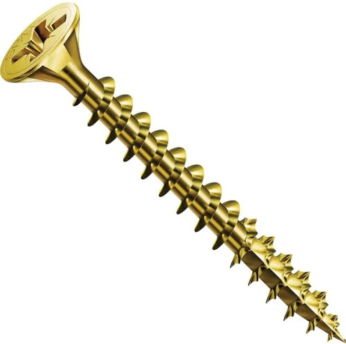 SPAX Screws Size 3mm x 40mm Flat Countersunk Pozi Zinc Yellow Passivated - 1 Box Pack (200 Pieces)