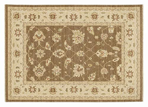 Mein Teppichmarkt Teppichträume werden wahr! CASPARA LIAN Ziegler klassischer Orientteppich Wolle in Tobacco-Creme, Größe: 140x200 cm