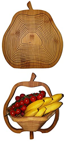 Obstkorb Birne - wunderschöner Klappkorb 30 x 30 cm Faltkorb Holzkorb Korb Schale zusammenklappbar 30x30cm, Osterkorb Osternest Osterkörbchen