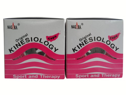 Nasara Original Kinesiologisches Physio Sport Tape: Sparset mit 2 Tapes in pink für Sport und Medizin, Rollengröße 5cm x 5m
