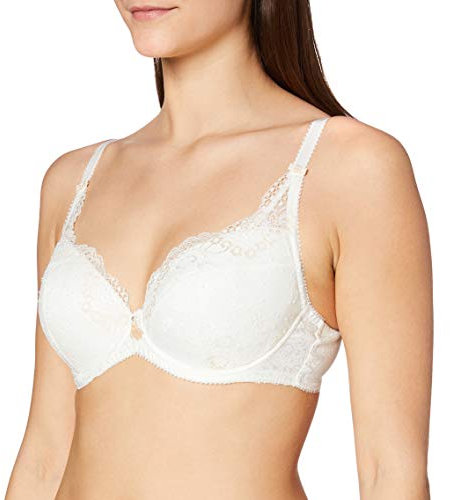 Charnos Bailey Bridal Bra 155102 Underwired Lightly Padded Plunge Push Up Ivory, 32G