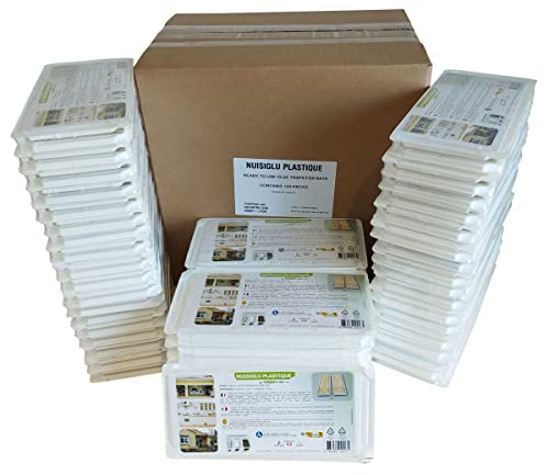 Vebicolla - Placas de pegamento contra ratas y ratones, juego de 100 (50 x 2)