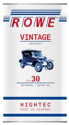 ROWE HIGHTEC Vintage SAE 30 UNLEGIERT - 5 Liter, Pkw Motorenöl mineralisch | Mineralisches Pkw-Motoröl für Oldtimer mit Otto- oder Dieselmotor, Art. Nr. 20038