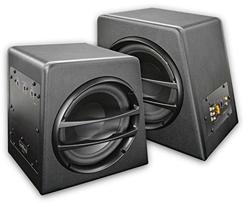 AXTON AXB20A - Caja de subwoofer activo con amplificador (2 unidades, 20 cm)