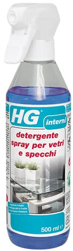 HG Nettoyant spray pour vitres, fenêtres et miroirs, élimine efficacement la graisse et la saleté, 500 ml (142050106)
