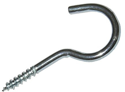 Dresselhaus 0/4207/001/2,9/40/ /74 Schraubhaken, gebogen, galv. verzinkt, 2,9 x 40, 100 Stück
