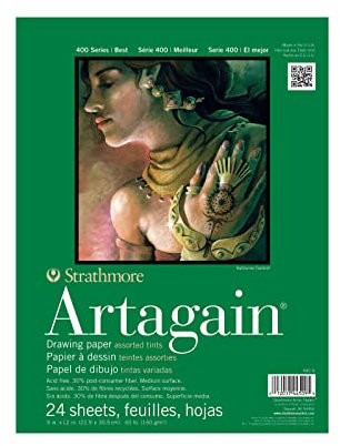 Strathmore - 445-9 Paper 400 Series Artagain Pad, 22,9 x 30,5 cm, sortiert