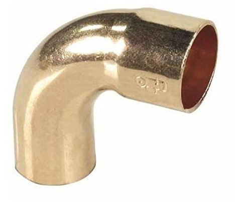 Pipe Fitting Bow Elbow Copper Solder Male x Female 22mm Diameter 90deg Angle