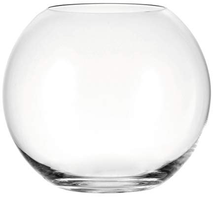 Leonardo Boccia Glasvase rund, kugelförmige Deko-Vase in klassischem Stil aus Klarglas, Tischvase in modernem Design, Höhe: 17,5 cm, Durchmesser 20 cm, 3,5 l, 019009