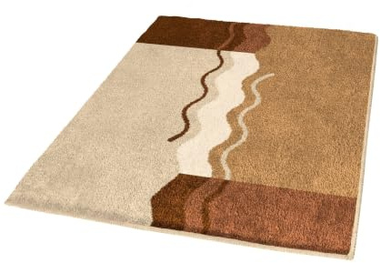 Kleine Wolke Badteppich Vanessa Rehbraun 60 x 100 cm | OEKO-TEX zertifiziert, rutschhemmende Unterseite, für Fußbodenheizung, maschinenwaschbar, 100% Polyacryl