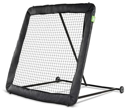 EXIT Toys Kickback Multisport Rebounder XL - 164x164cm - Trainiere Deine Balltechnik - Für Fußball, Volleyball, Handball und Hockey - Mir Räder; Einfach Versetzbar - 10+ Positionen - Schwarz