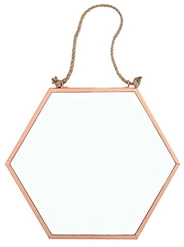 Jones Home & Gifts Kleiner Spiegel | geometrisch | H: 17,5 cm B: 20 cm T: 0,5 cm | 1 Stück
