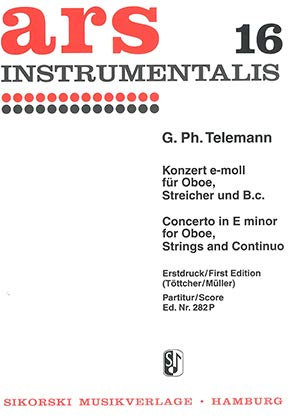 Konzert: für Oboe, Streicher und B.c.. TWV 51:e1. oboe, strings, basso continuo. Jeu de parties.