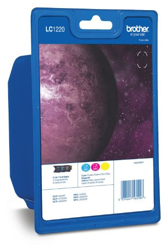 Brother Tinte LC-1220 Original Kombi-Pack Cyan, Magenta, Gelb LC1220RBWBPDR