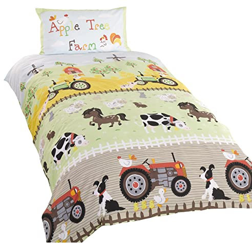 Rapport - Piumino per letto singolo, in poliestere, cotone, multicolore