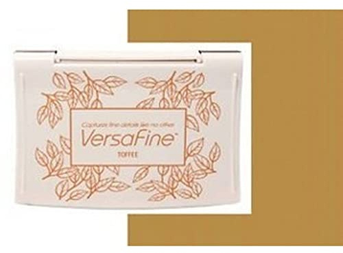 Tsukineko 384828 VersaFine Stempelkissen-Braun, Toffee-Groß-Deckend, Wasserfest, Beständig Gegen Ausbleichen-Embossing, OSFA
