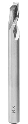 ENT 30006 Spiral-Bohrnutenfräser HS, Schaft (S) 8 mm, Durchmesser (D) 8 mm, NL 14 mm, Z1, GL 80 mm