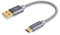 CableCreation USB C Ladekabel Kurz 15cm, 3A, Geflochtene 60W USB auf USB C Kabel Schnelllade Datenkabel für Galaxy S8/S9 Plus/S20, Huawei P20/P30, Xperia XZ/Z5, HTC10 usw. Grau