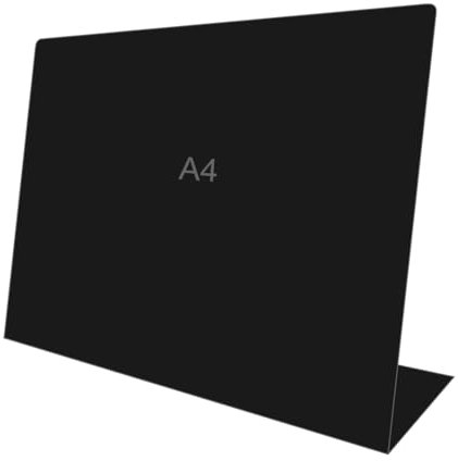 Tableau noir - Support paysage - Format A4-29,5 x 21 cm - Pour magasin, restaurant et buffet - Tableau noir