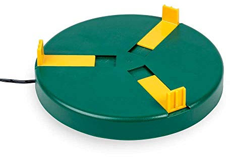 Olba Tränkenwärmer Ø20cm (24V, 12W) Heizplatte, Wärmeplatte für Geflügeltränken inkl. 230V Netzadapter, Frostschutz für Geflügel-Tränken, Hühnertränke, Tränke