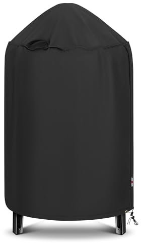 Unicook Smoker Cover 76 cm, Heavy Duty Waterproof Charcoal Kettle Grill Cover, Fade Resistant Barrel Protector, Fits Weber Char-Griller Akorn Kamado, Round Smoker Protector 76.2 Dia x 91.4 cm