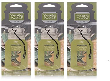 Yankee Candle Paper Car Jar Hanging Air Freshener Sage & Citrus Scent (Pack of 3)