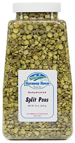 Harmony House Foods TRUE Dehydrated Split-Peas - Easy Cook (22 oz, Quart Size Jar)
