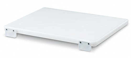 AUSONIA - 66411 FLEISCHER-SCHNEIDEBRETT AUS POLYETHYLEN 60 X 40 X 2, WEISS, KANN AN WAND/MÖBEL BEFESTIGT WERDEN