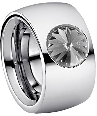 Heideman Ring Damen Coma Silber Edelstahl mit Zirkonia weiß Gr.50-65 | Coma Cocktailring Silber, Edelstahl, großer Zirkonia-Kristall, eleganter Damenring, hautfreundlich & nickelfrei, Geschenkidee