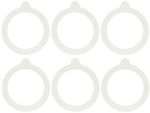 Bormioli Rocco Glasersatzdichtungen (6er-Set): 8,9 cm Durchmesser Fido Jar kompatibel, lebensmittelechtes Gummi, auslaufsichere Dichtungsringe für Einmach- und Vorratsbehälter in Standardgröße