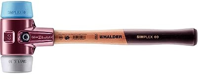 Halder 3013060Simplex Soft-Face TPE-Mid/TPE-Soft Mallet, Multi-Colour, 60 mm