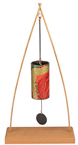 Zaphir Klangspiel Sunray Sommer mit Ständer - Klangspielständer Tipi aus Buchenholz - 50 cm Höhe für Yoga, Kinder zur Entspannung und Meditieren