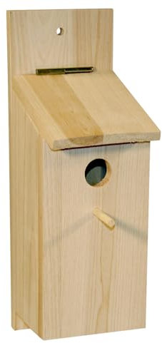 Kerbl Nistkasten Selbstbauset (Einflugloch 32 mm, mit aufklappbaren Deckel, für Vögel, aus Naturbelassenem Holz) 82959