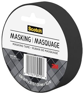 Scotch (R) Expressions ruban de masquage, 3 en. Core, 1 in. X 720 en, Noir