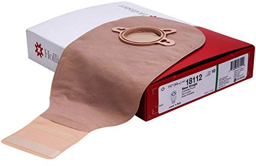 New Image Drainable 12L 2pc System Colostomy Pouch 1.75 Flange 18112, 10 Ct