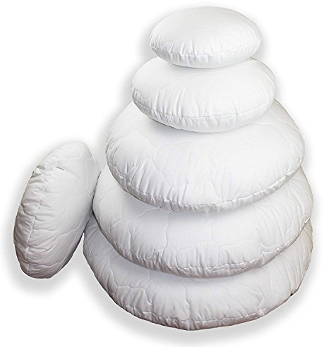 Merino BETTEN Premium Kissen rund 30cm – Weiches rundes Kopfkissen für erholsamen Schlaf – Bequemes Pillow als Bett & Couch-Kissen verwendbar – Rundkissen mit Kissenfüllung – Made in Germany