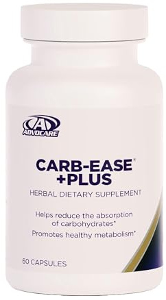 AdvoCare Carb-Ease Plus - Carb Blocker Supplement with Kidney Bean, Grape Seed & Green Coffee Extracts - Supports Healthy Metabolism* - 60 Capsules