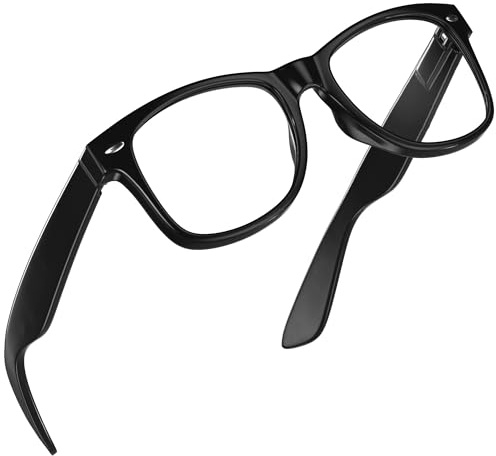 grinderPUNCH Blue Light Reading Glasses High Magnification Strong Reading Power Readers For Men Woman (Black, 4.0, x)