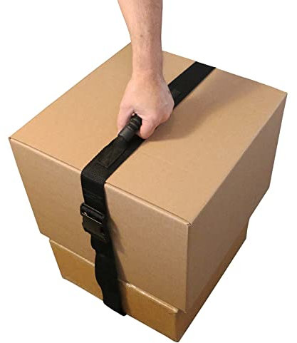 Shoulder Dolly M3070 HandyLifter Tragegurt mit Haken und Griff für einfaches Anheben, Heben, Tragen und Sichern von Paketen, Geräten, schweren, effizient und einfacher, schwarz