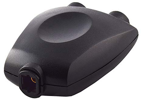 Optischer Audio Adapter Verteiler Splitter Weiche, Input: 1 Opto Toslink Buchse/Output: 2 Opto Toslink Buchse Kupplung weiblich, geeignet für 2.1 5.1 7.1 Dolby Surround
