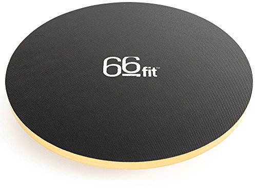 66fit Wooden Wobble Balance Board 40cm - Includes Balance Training Ebook - Training Rehabilitation Exercise Physiotherapy, Blue